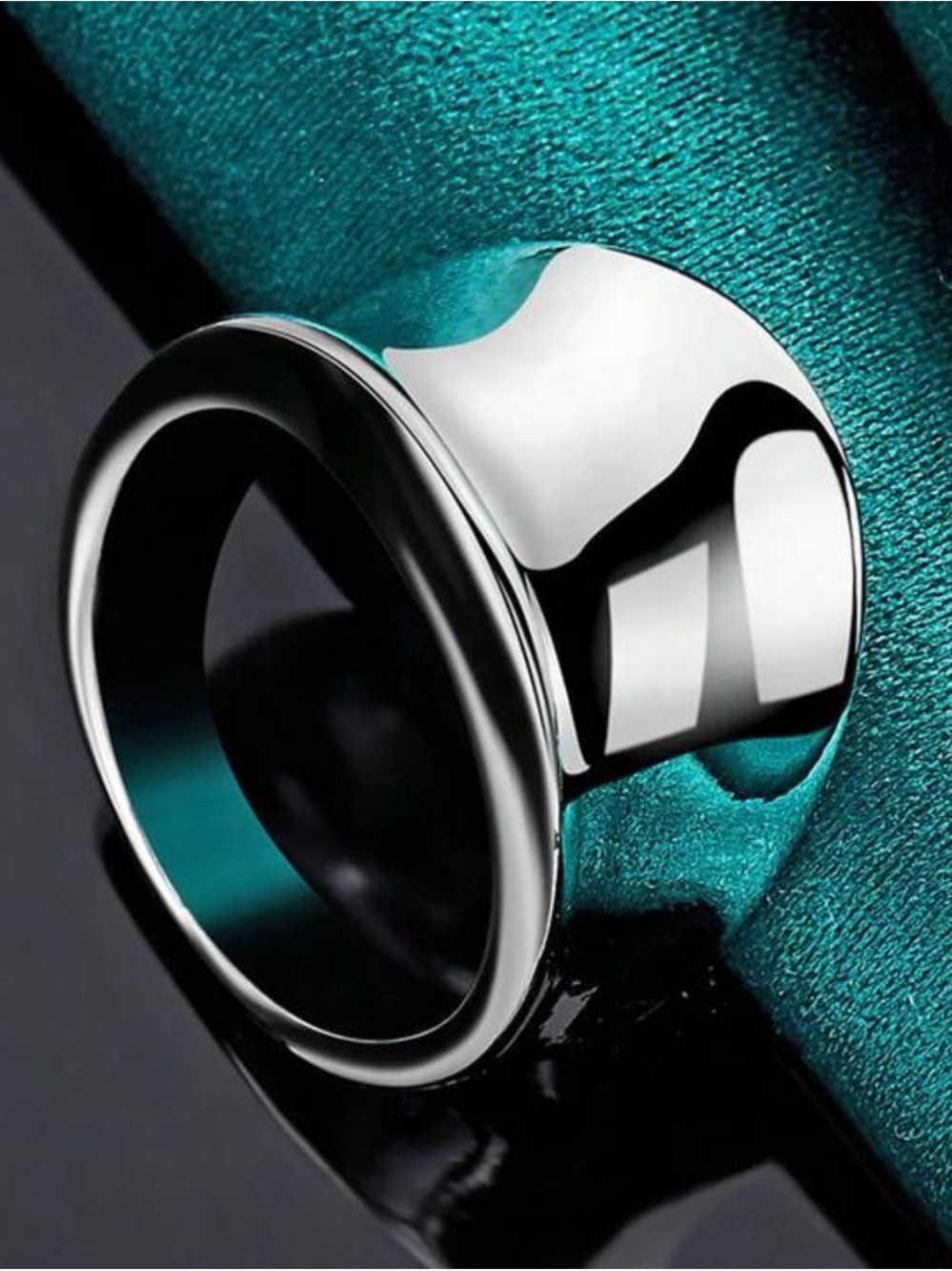 Polished Silver plated - Classic Band ring